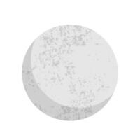A Gray Moon on A White Background vector