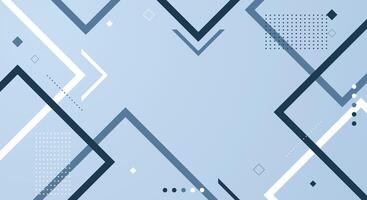 Geometric background in blue square style vector