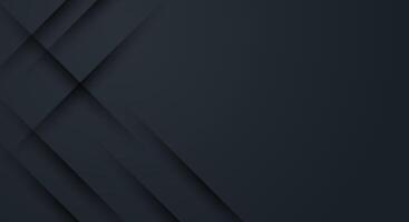Modern 3d black abstract presentation background with shadow effect vector