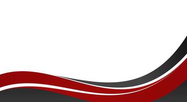 Abstract red and black wavy style for business background vector