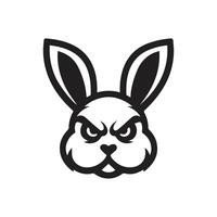 Angry Bunny Face Design vector