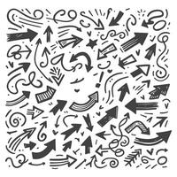 Hand Drawn Arrow Illustrations Unique Sketches for Design vector