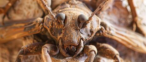 Close Up Of A Giant Longhorn Beetle's Head photo