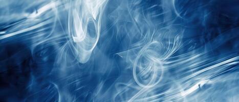Abstract Blue Smoke Swirling In A Dark Background photo