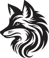 fox head line art vector