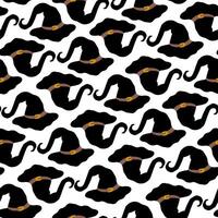 Witch hat seamless pattern. Wizard hat repeat pattern. Halloween, witchcraft spooky background, texture for paper, fabric design. vector