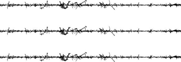 barbed wire seamless pattern, barbed wire fabric frame, a series of black and white lines with branches, barbed wire seamless pattern, vector