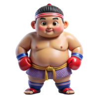 aigenerated cartoon character with boxing gloves and a big smile png