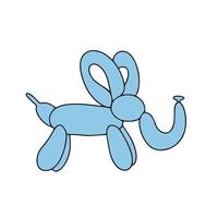 Inflatable elephant made of twisted balloons. Design element for greeting card, invitation card, print, flyer, banner. . vector
