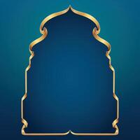 Frame Ribbon Style for islamic background vector