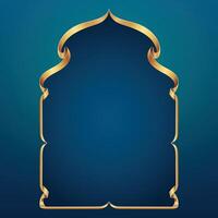 Frame Ribbon Style for Islamic post design vector