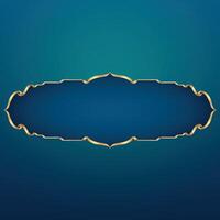 Frame Ribbon Style for islamic post design Decoration vector