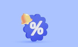 3d tag price icon bell notification concept new idea design vector