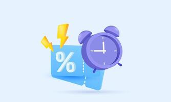 3d alarm clock icon alerting promotion new idea concept design vector