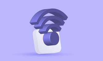 3d icon wireless connection sharing network on concept new idea design vector