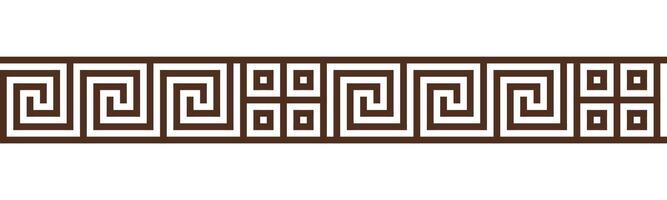 Greek key seamless border pattern collection. Decorative ancient meander, Greece ornament with repeated geometric motifs vector