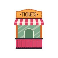 Amusement park ticket office isolate on white background. graphics. vector
