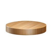 Round Wooden Platform for Product Display png