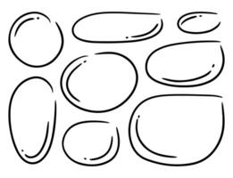Hand drawn quote frames blank template collection. Doodle isolated text box. Empty minimalist speech bubbles. illustration on white background. vector
