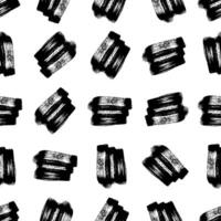 Seamless Pattern with hand drawn scribble smears vector