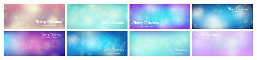 Bokeh background with New Year inscription vector