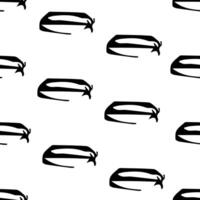 Seamless pattern with sketch squiggle vector