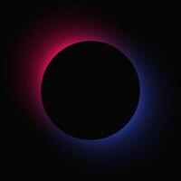 Circle illuminate light frame with color gradient vector