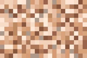 Blurred censor background. Mosaic pixel nude effect. Brown color square texture. vector