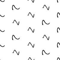 Seamless pattern with sketch squiggle vector