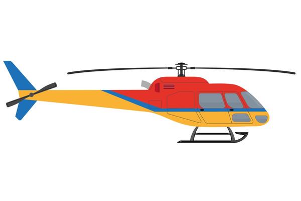 helicopter flat style illustration isolated on white background