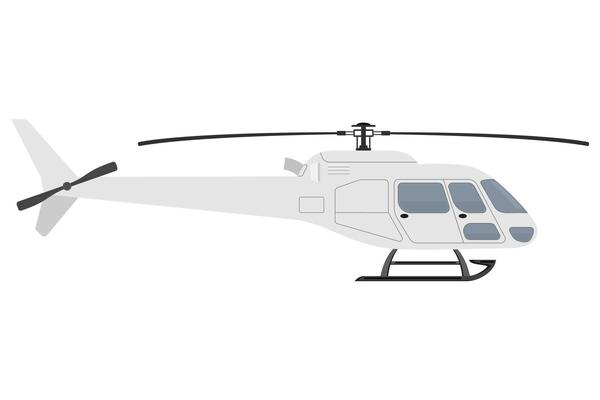 helicopter flat style illustration isolated on white background