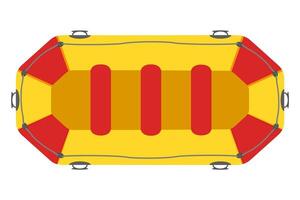 inflatable rafting boat flat style illustration isolated on white background vector