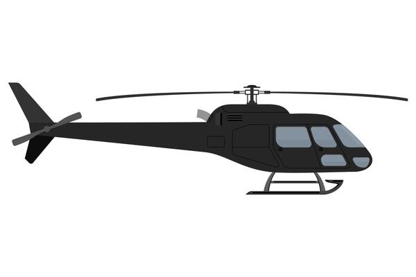 helicopter flat style illustration isolated on white background