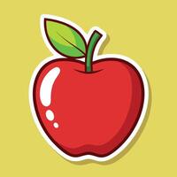 Apple fruit colorful illustration. apple style for design resources vector