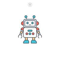 Robot icon symbol illustration isolated on white background vector