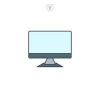 Desktop Computer icon symbol illustration isolated on white background vector