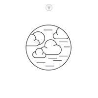 Clouds icon symbol illustration isolated on white background vector