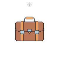 Briefcase icon symbol illustration isolated on white background vector