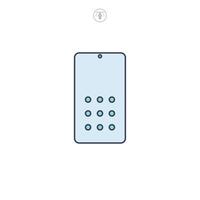 Mobile Device smartphone icon symbol illustration isolated on white background vector