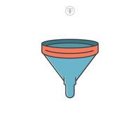 Funnel icon symbol illustration isolated on white background vector