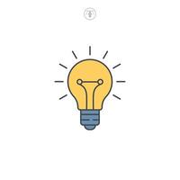 Light Bulb icon symbol illustration isolated on white background vector