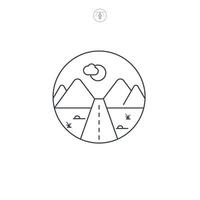 Pathway icon symbol illustration isolated on white background vector
