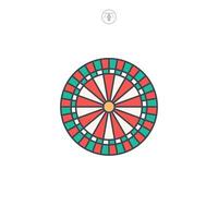 Dartboard icon symbol illustration isolated on white background vector