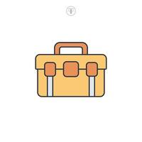 Toolbox icon symbol illustration isolated on white background vector