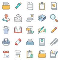 document icons set, Included icons as Book, Calendar, Report, Invoice and more symbols collection, logo isolated illustration vector