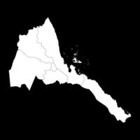 Eritrea map with administrative divisions. illustration. vector