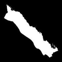 Southern Red Sea region map, administrative division of Eritrea. illustration. vector