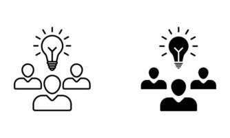 illustration of teamwork and collaboration icon vector