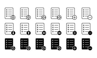 Set of documents icon with various style vector
