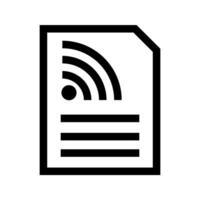 document with wifi symbol icon vector